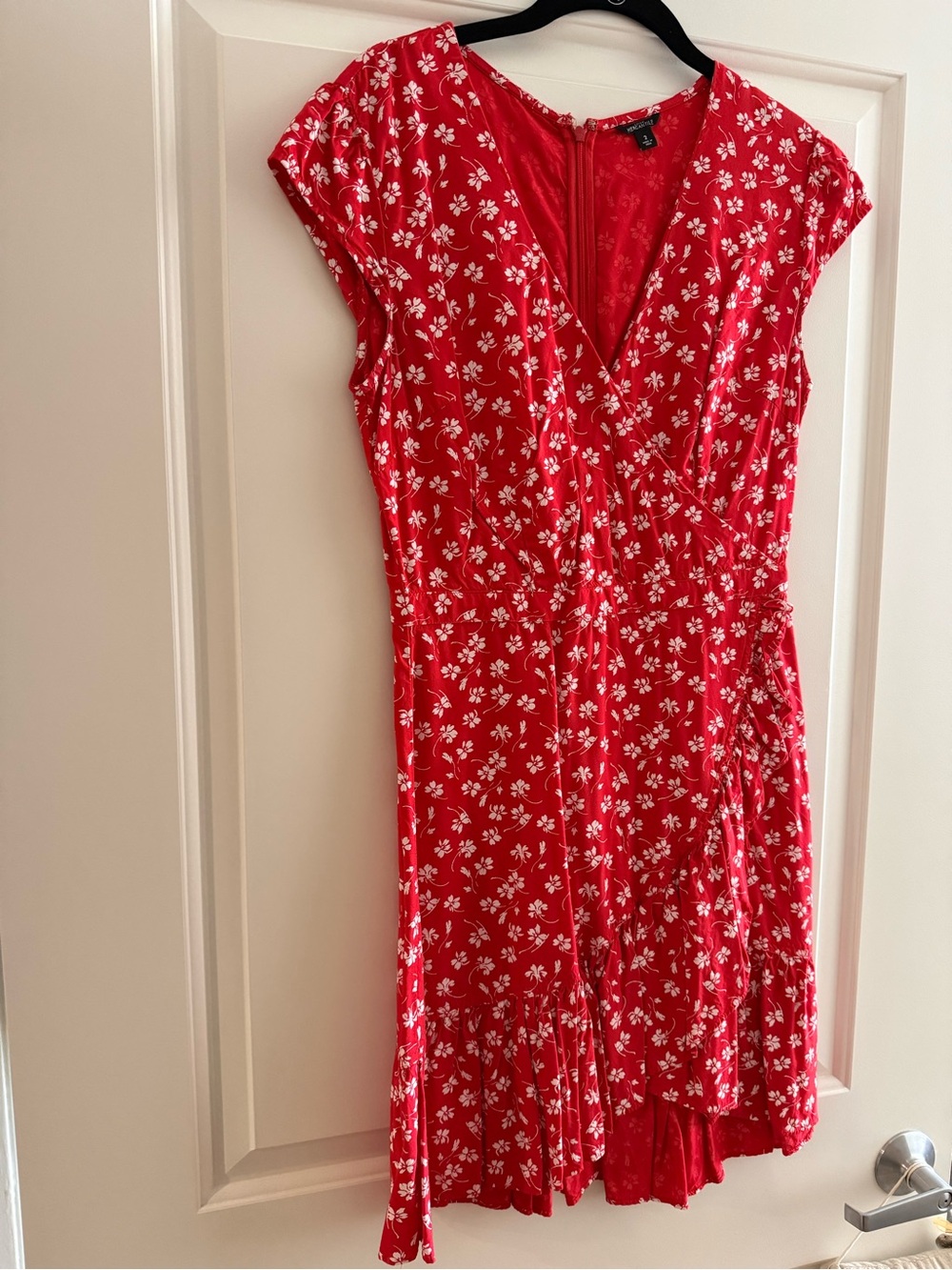 J.Crew Mercantile Red Floral Wrap Dress